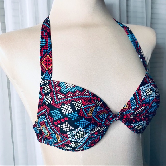 MOSSIMO underwire push up swim top Bead pattern S - Picture 3 of 6